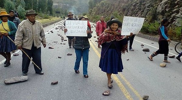 Paro Agrario: Vías bloqueadas en Cusco y sin trenes para ir a Machu Picchu (FOTOS)