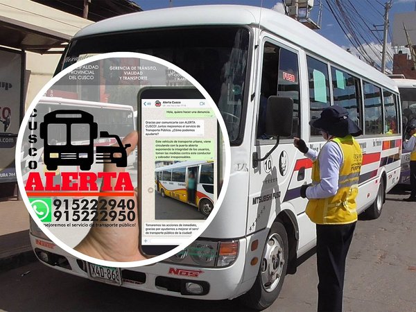 Malos transportistas podrán ser denunciados vía WhatsApp en Cusco (FOTOS)