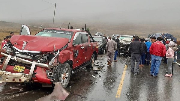 Triple choque deja un muerto y siete heridos la vía Abancay – Andahuaylas