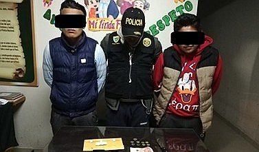 Menores caen con pasta básica de cocaína en Cusco