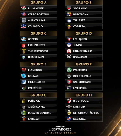 ¡Copa Libertadores 2024! Así quedaron definidos los grupos del torneo ...